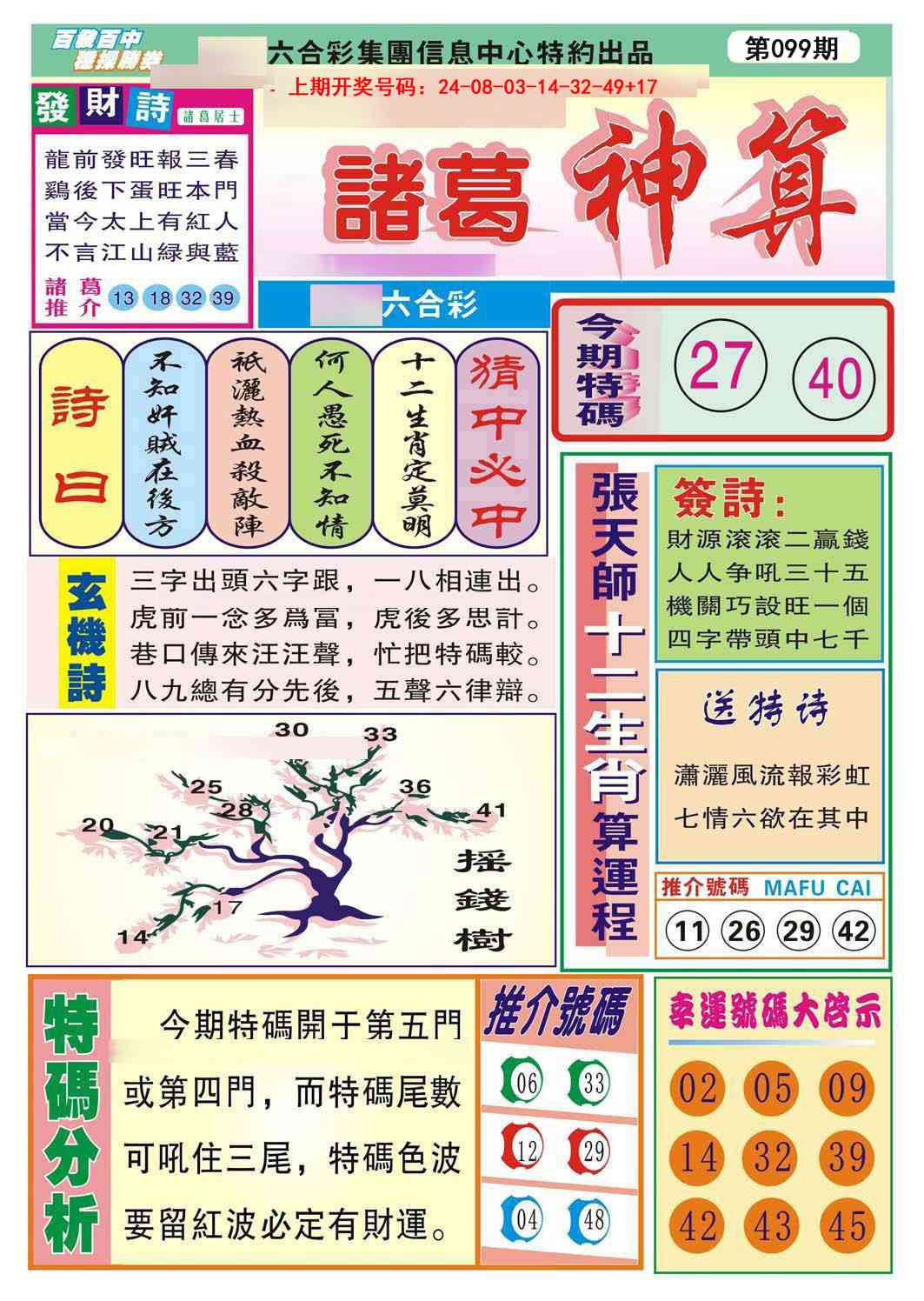 099期诸葛神算[图]